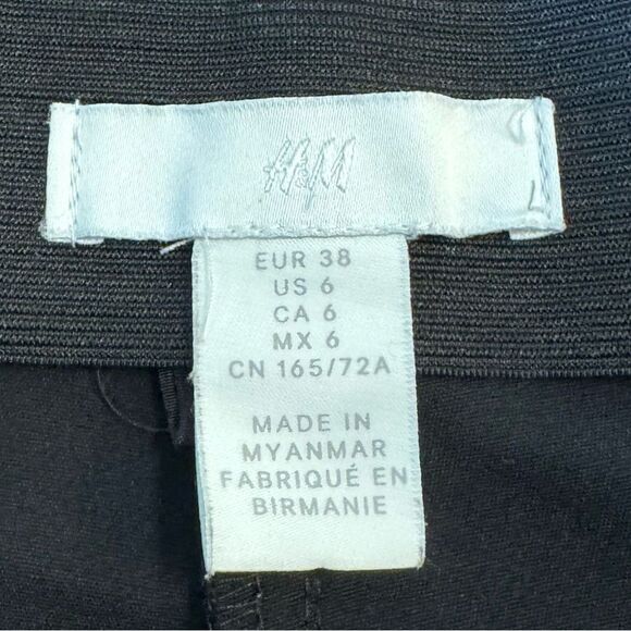 H&M Black Slim Fit Slacks, Size 6 - Picture 11 of 16